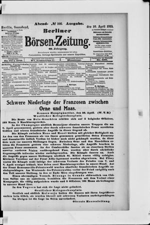 Berliner Börsen-Zeitung vom 10.04.1915