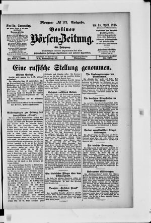 Berliner Börsen-Zeitung vom 15.04.1915