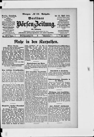 Berliner Börsen-Zeitung on Apr 24, 1915