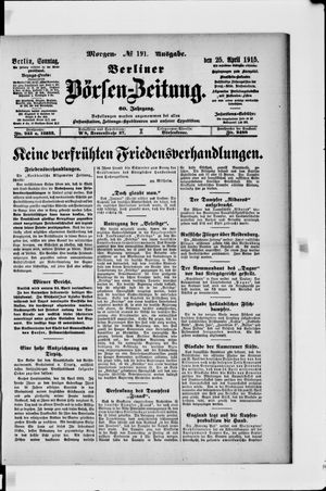Berliner Börsen-Zeitung vom 25.04.1915