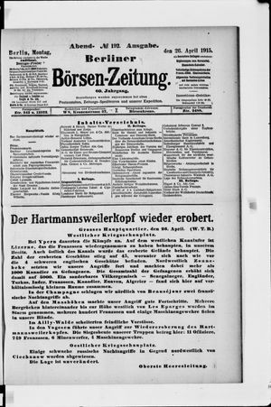 Berliner Börsen-Zeitung vom 26.04.1915