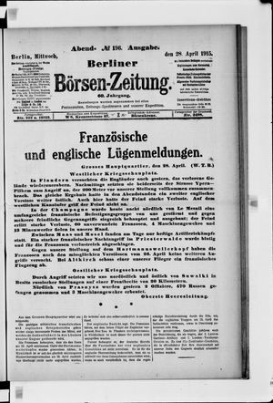 Berliner Börsen-Zeitung vom 28.04.1915