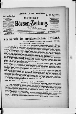 Berliner Börsen-Zeitung vom 30.04.1915