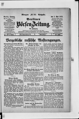 Berliner Börsen-Zeitung vom 02.05.1915