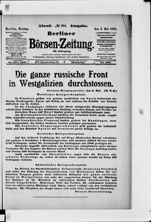 Berliner Börsen-Zeitung on May 3, 1915
