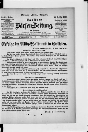 Berliner Börsen-Zeitung vom 07.05.1915