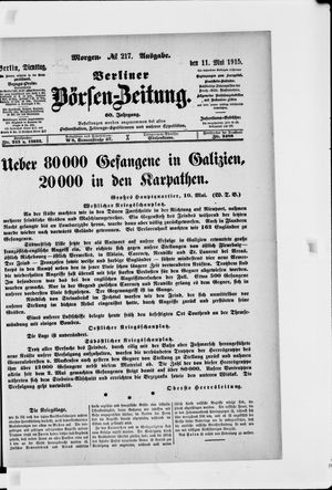 Berliner Börsen-Zeitung vom 11.05.1915