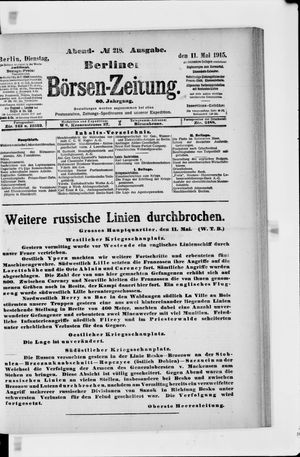Berliner Börsen-Zeitung vom 11.05.1915
