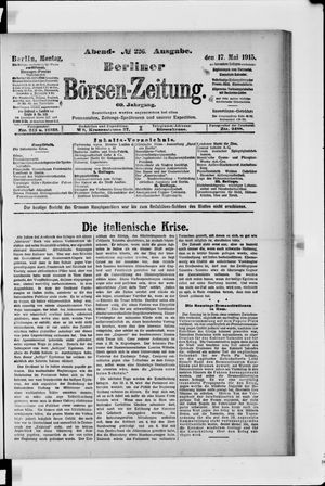 Berliner Börsen-Zeitung vom 17.05.1915