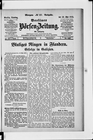 Berliner Börsen-Zeitung vom 18.05.1915