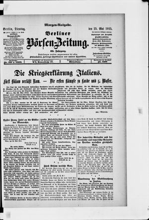 Berliner Börsen-Zeitung vom 25.05.1915
