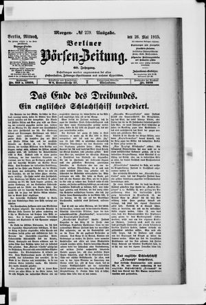 Berliner Börsen-Zeitung vom 26.05.1915