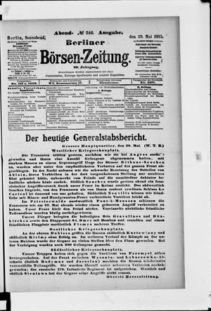 Berliner Börsen-Zeitung vom 29.05.1915