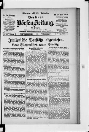 Berliner Börsen-Zeitung on May 30, 1915