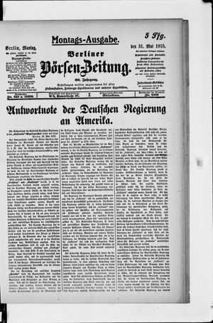 Berliner Börsen-Zeitung vom 31.05.1915