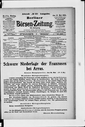 Berliner Börsen-Zeitung vom 31.05.1915