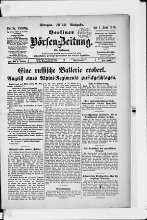 Berliner Börsen-Zeitung vom 01.06.1915
