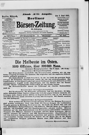 Berliner Börsen-Zeitung vom 02.06.1915