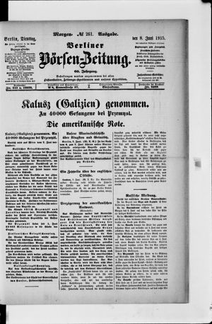 Berliner Börsen-Zeitung on Jun 8, 1915
