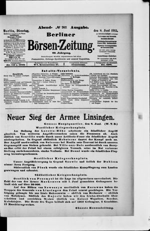 Berliner Börsen-Zeitung vom 08.06.1915