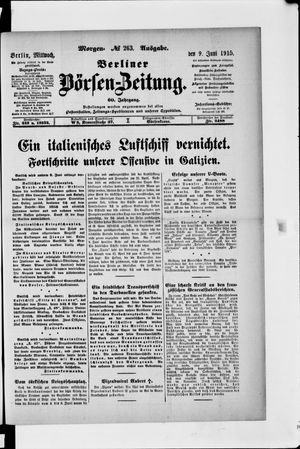 Berliner Börsen-Zeitung vom 09.06.1915