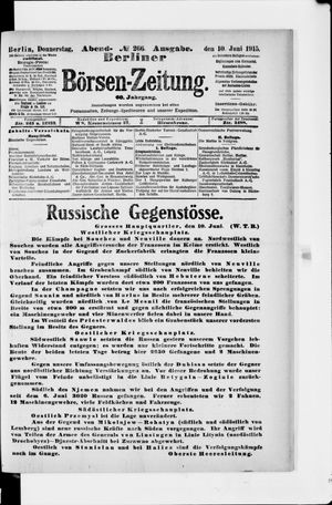 Berliner Börsen-Zeitung vom 10.06.1915