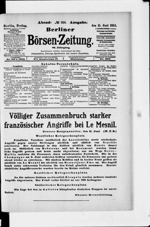 Berliner Börsen-Zeitung vom 11.06.1915