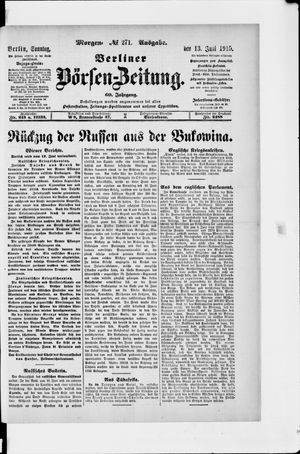 Berliner Börsen-Zeitung vom 13.06.1915