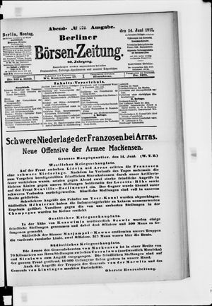 Berliner Börsen-Zeitung vom 14.06.1915