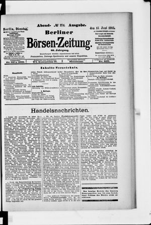 Berliner Börsen-Zeitung vom 15.06.1915