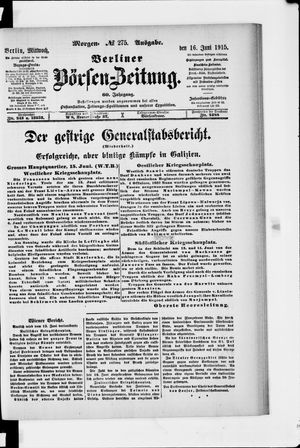 Berliner Börsen-Zeitung vom 16.06.1915