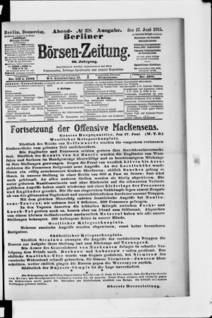 Berliner Börsen-Zeitung vom 17.06.1915