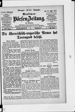 Berliner Börsen-Zeitung vom 19.06.1915