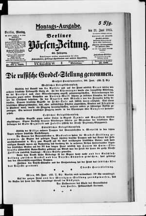 Berliner Börsen-Zeitung vom 21.06.1915