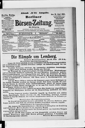 Berliner Börsen-Zeitung vom 21.06.1915