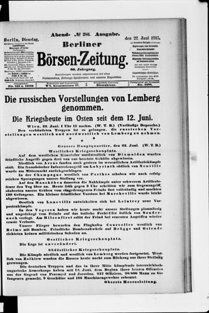 Berliner Börsen-Zeitung vom 22.06.1915