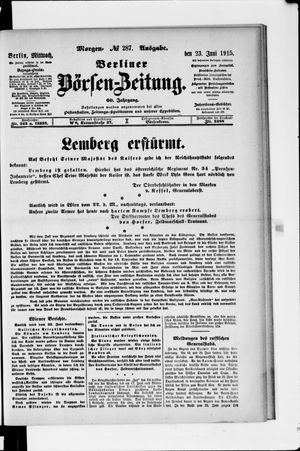 Berliner Börsen-Zeitung vom 23.06.1915