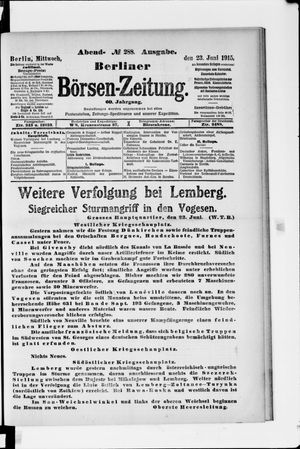 Berliner Börsen-Zeitung vom 23.06.1915