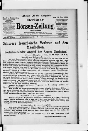 Berliner Börsen-Zeitung vom 26.06.1915
