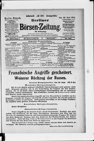 Berliner Börsen-Zeitung vom 30.06.1915