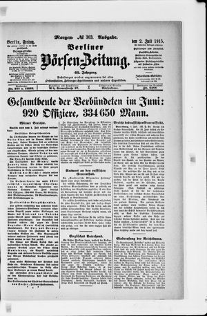 Berliner Börsen-Zeitung on Jul 2, 1915