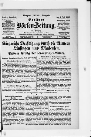 Berliner Börsen-Zeitung vom 03.07.1915