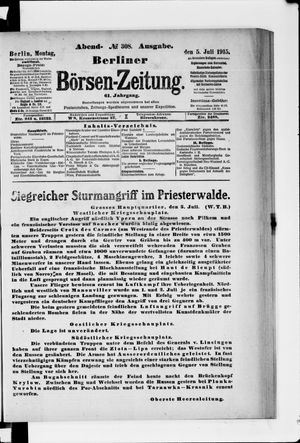 Berliner Börsen-Zeitung on Jul 5, 1915