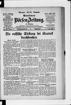 Berliner Börsen-Zeitung vom 06.07.1915