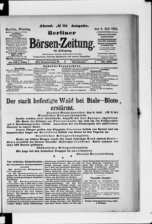 Berliner Börsen-Zeitung vom 06.07.1915