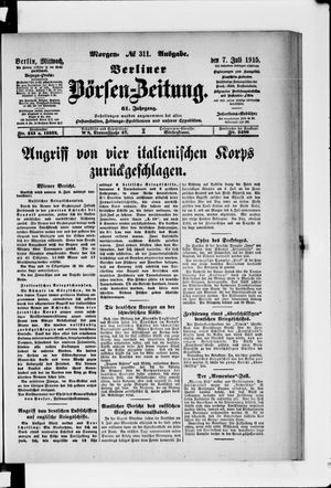 Berliner Börsen-Zeitung vom 07.07.1915