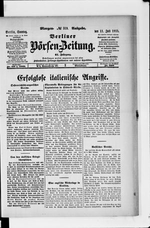 Berliner Börsen-Zeitung vom 11.07.1915