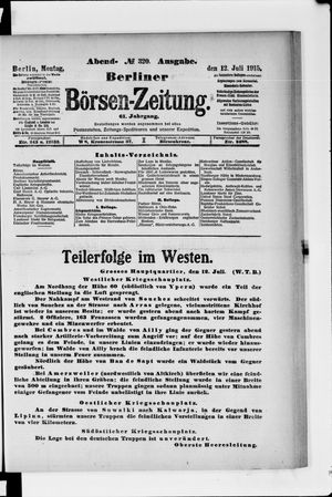 Berliner Börsen-Zeitung vom 12.07.1915