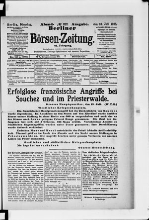 Berliner Börsen-Zeitung vom 13.07.1915