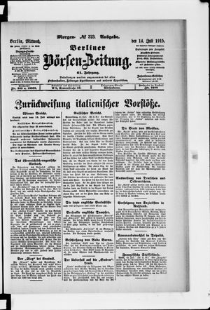 Berliner Börsen-Zeitung vom 14.07.1915